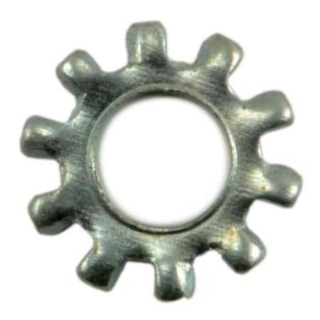 Midwest Fastener External Tooth Lock Washer, For Screw Size #4 Steel, Zinc Plated Finish, 90 PK 62131